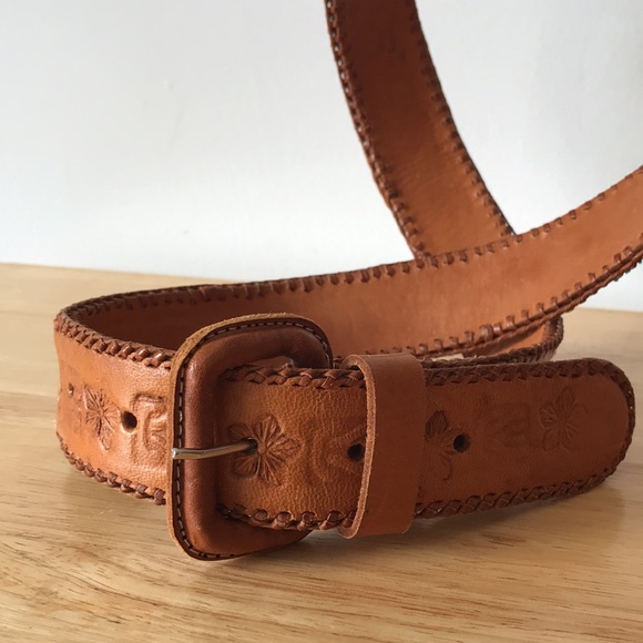 Colorful Guatemalan Woven Leather Vintage Belt - Picture 4 of 10